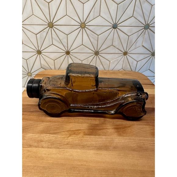 Vintage Avon Sterling Six Leather Aftershave Car Decanter | Amberโ Glass - Picture 1 of 6